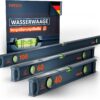 Presch Wasserwaagen Set 3tlg. magnetisch - 40cm, 60cm & 100cm - Bruchfeste Weitwinkellibelle inkl. 2% Gefälle-Anzeige - Vertical-View-Funktion dank Sichtfenster - Innovative Rutsch‑Stopp‑Endkappen 2 81gHHadxVXL. AC SL1500