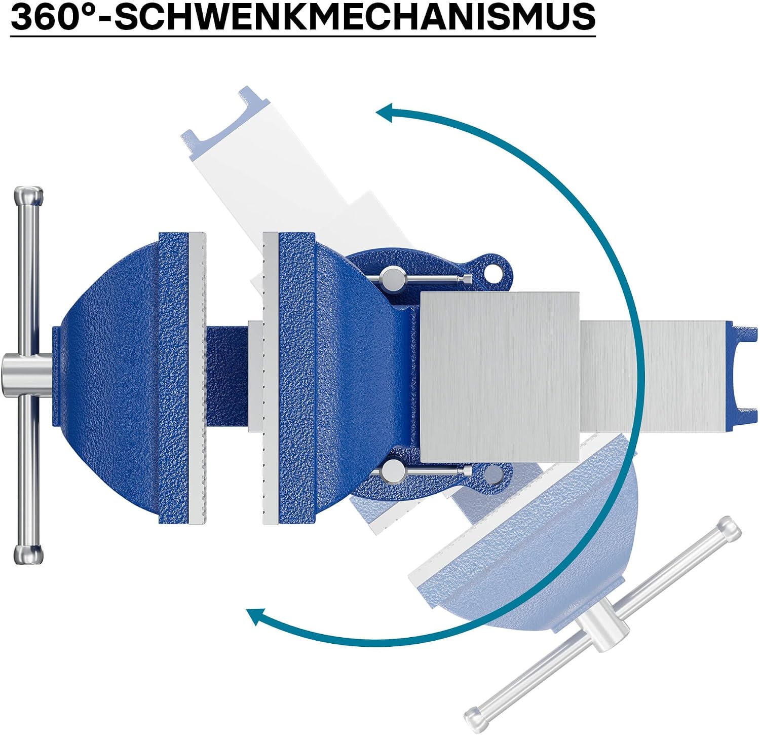 Wiltec Schraubstock Heavy Duty 125 mm Klemmbacke, Spannwerkzeug mit Amboss für schwere Beanspruchung für Werkbank 5 Wiltec Schraubstock Heavy Duty 125 mm Klemmbacke, Spannwerkzeug mit Amboss für schwere Beanspruchung für Werkbank – Bild 5