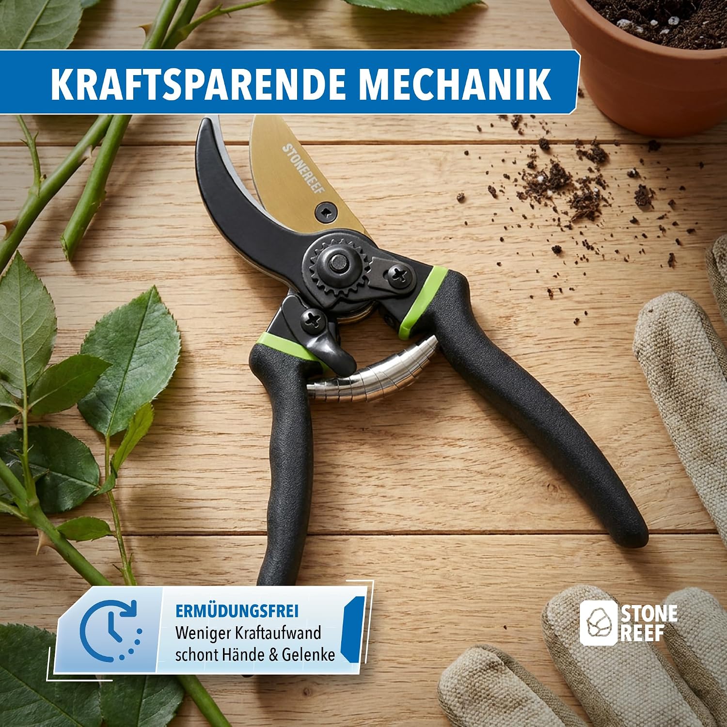 Gartenschere Bypass SK5 Carbonstahl Rosenschere Rebschere scharf 5 Gartenschere Bypass SK5 Carbonstahl Rosenschere Rebschere scharf – Bild 5