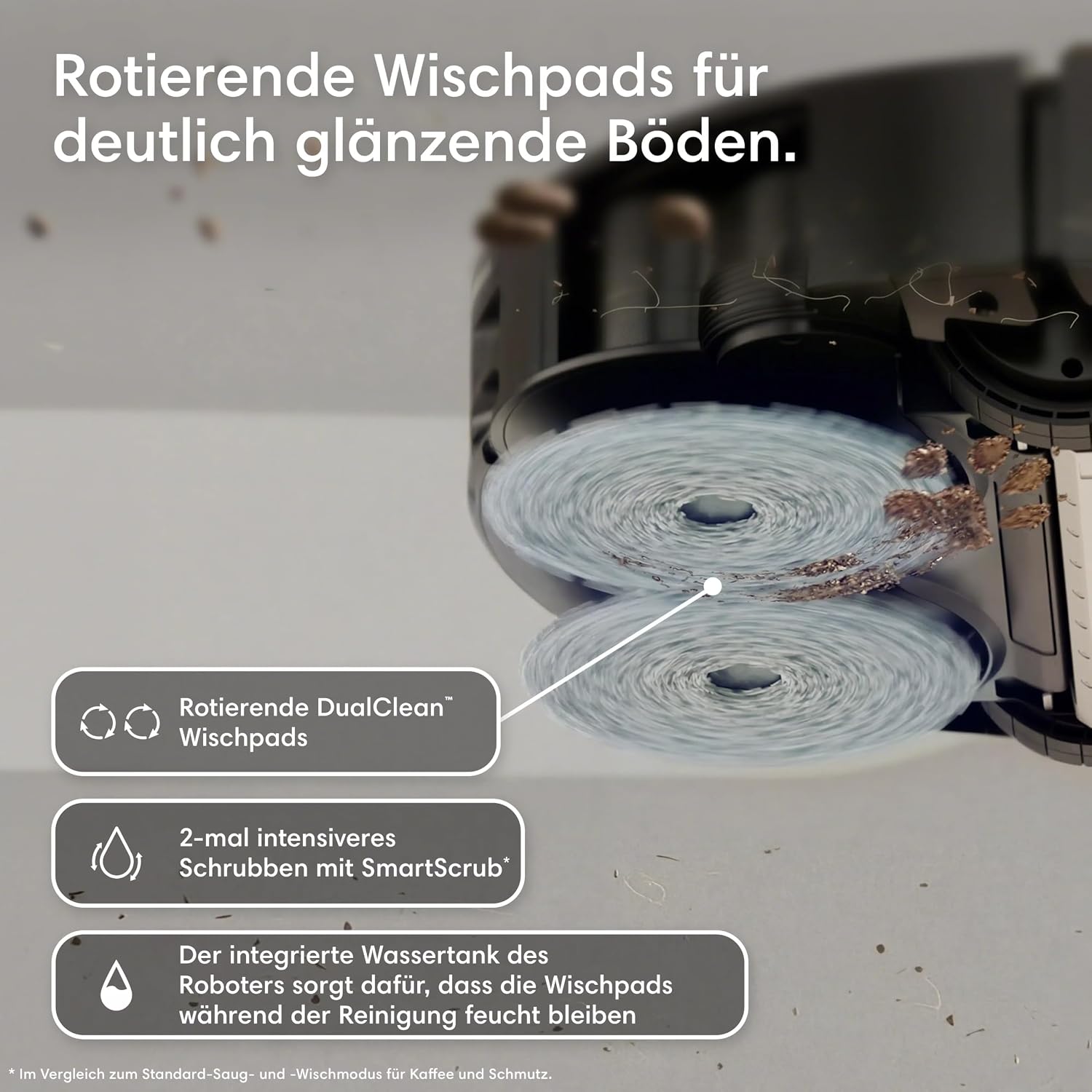 iRobot Roomba Plus 576 Saugroboter, AutoWash Basis, Heißwasser-Wischmopp 4 iRobot Roomba Plus 576 Saugroboter, AutoWash Basis, Heißwasser-Wischmopp – Bild 4