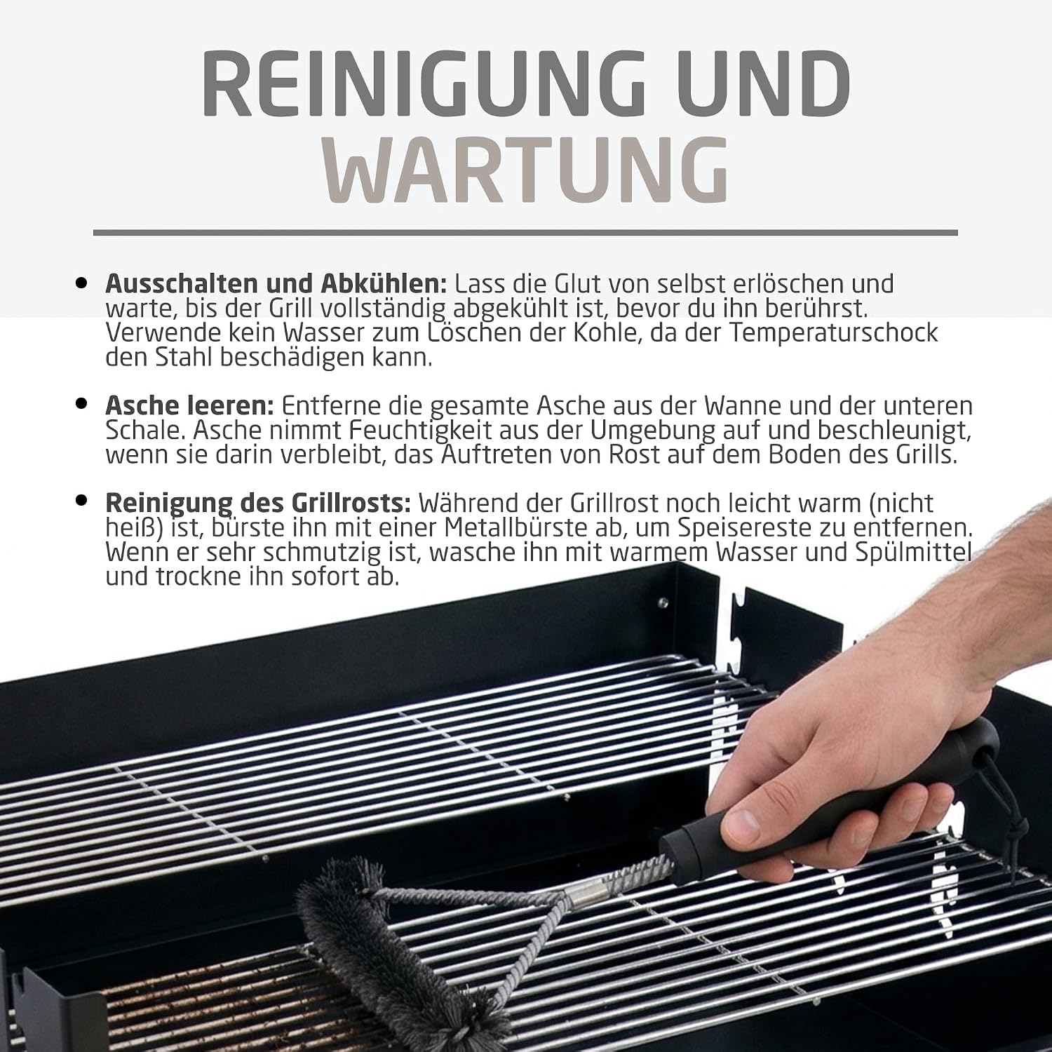 Amig - Holzkohlegrill - 94 x 51 x 93 cm - Schwarz - Aus Stahl gefertigt - für Garten und Terrasse mit Familiennutzung und einfachem Aufbau, bequemer Reinigung und konsistenter Qualität. Mod. DRAKEN 5 Amig - Holzkohlegrill - 94 x 51 x 93 cm - Schwarz - Aus Stahl gefertigt - für Garten und Terrasse mit Familiennutzung und einfachem Aufbau, bequemer Reinigung und konsistenter Qualität. Mod. DRAKEN – Bild 5