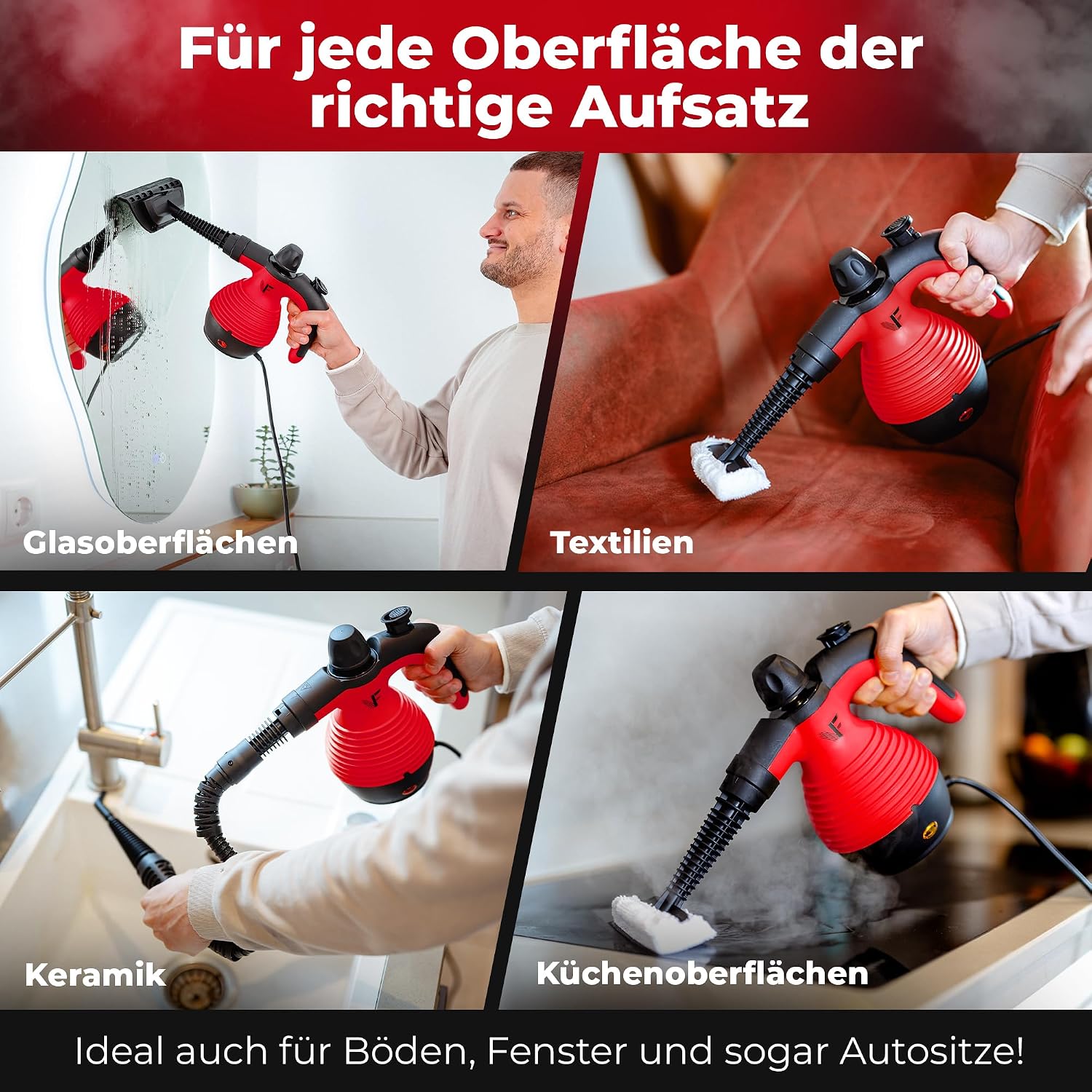 Neighbour's Friend® Dampfreiniger Neues Modell – Leistungsstarker Hand Steam Cleaner, 3,5 Bar Druck, 4m Kabel, 350ml Tank I Handdampfreiniger für Auto, Werkstatt, Haushalt & Fensterreinigung 5 Neighbour's Friend® Dampfreiniger Neues Modell – Leistungsstarker Hand Steam Cleaner, 3,5 Bar Druck, 4m Kabel, 350ml Tank I Handdampfreiniger für Auto, Werkstatt, Haushalt & Fensterreinigung – Bild 5