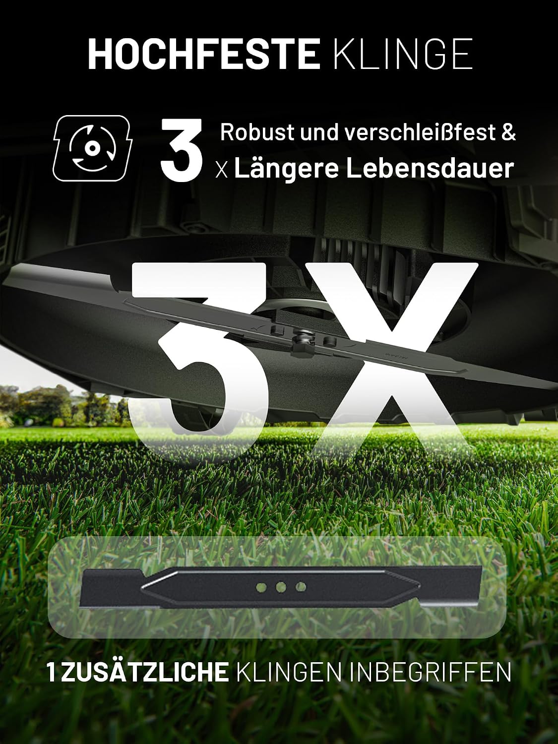 Litheli Akku Rasenmäher mit Akku 5,0Ah, 33cm Rasenmäher Elektro bis 300 m² 3 Litheli Akku Rasenmäher mit Akku 5,0Ah, 33cm Rasenmäher Elektro bis 300 m² – Bild 3