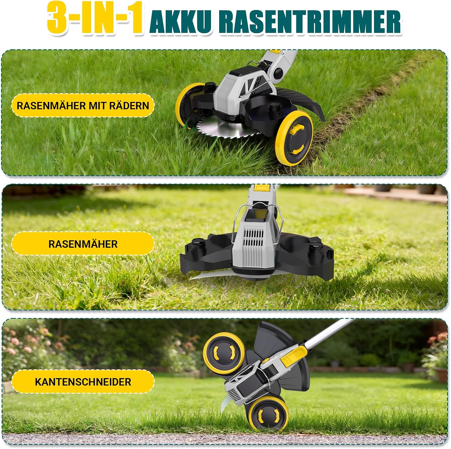 Rasentrimmer mit Akku, 21V Akku Rasentrimmer für Makita Akkus 2 Rasentrimmer mit Akku, 21V Akku Rasentrimmer für Makita Akkus – Bild 2