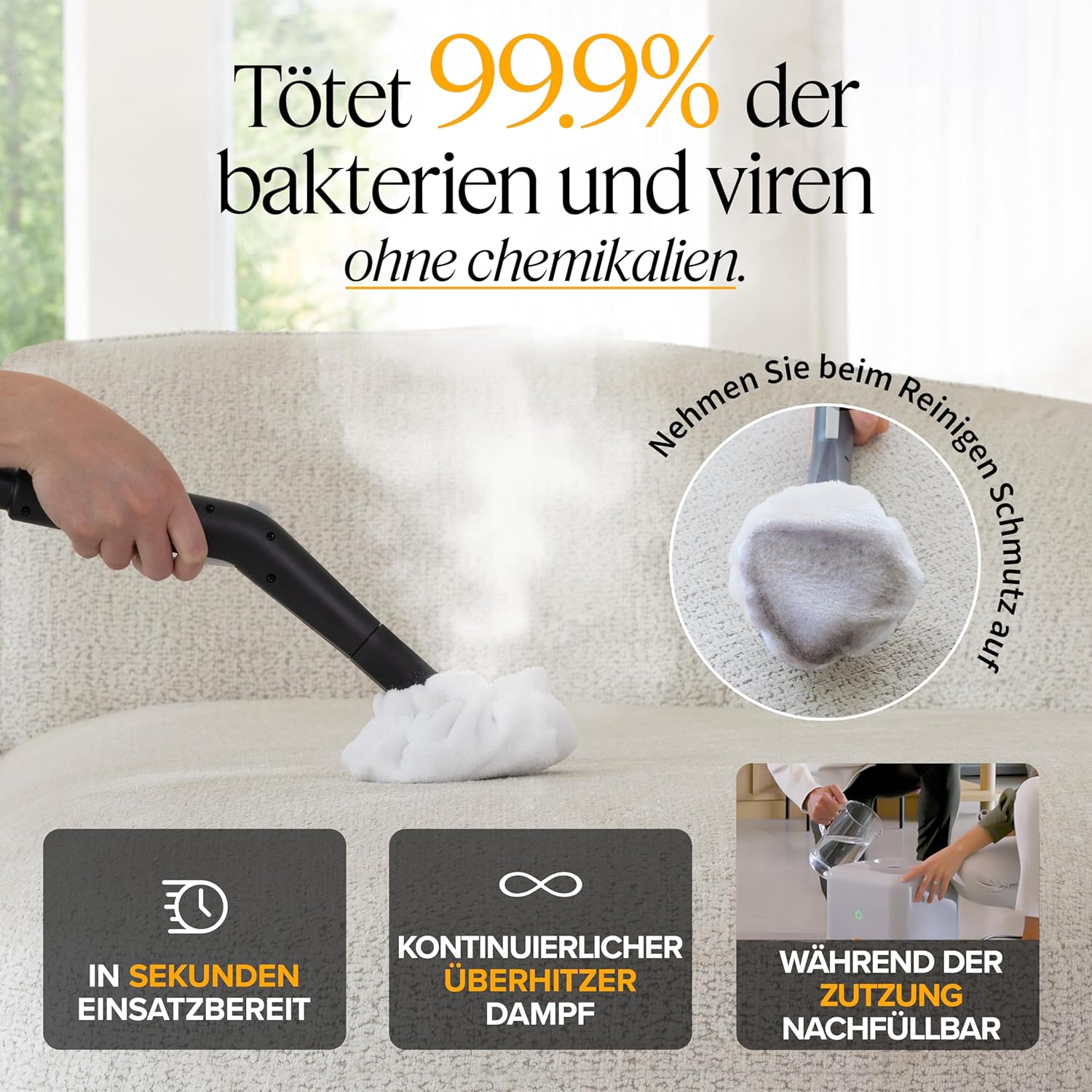 Dupray Neat Plus Dampfreiniger – Vielseitig, 17-teiliges zubehörset 2 Dupray Neat Plus Dampfreiniger – Vielseitig, 17-teiliges zubehörset – Bild 2