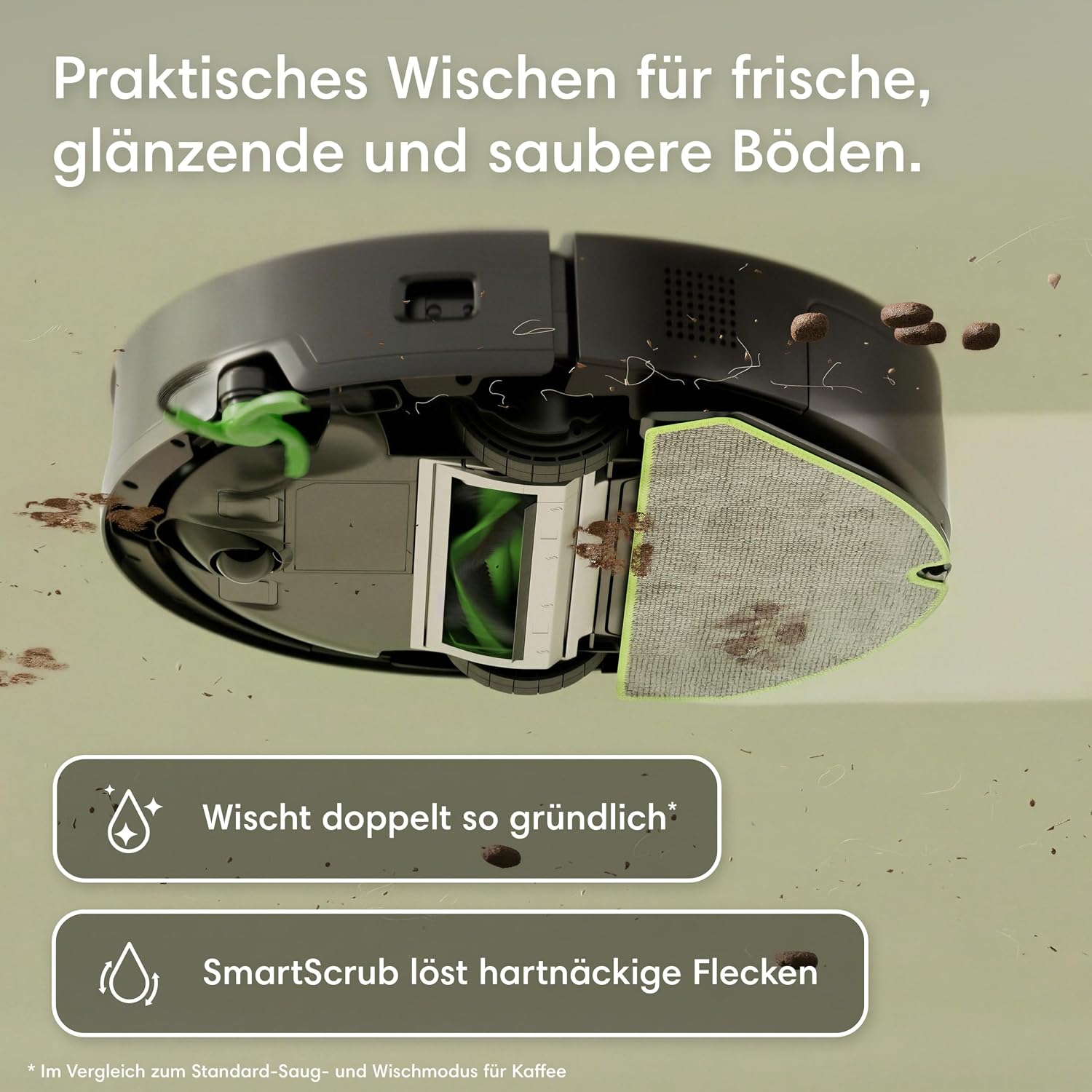 iRobot Roomba® 115 Combo Saug- und Wischroboter, 15k Pa Saugleistung, Bürsten und Wischpad reichen, Navigation mit Clearview™ LiDAR, Schwarz 4 iRobot Roomba® 115 Combo Saug- und Wischroboter, 15k Pa Saugleistung, Bürsten und Wischpad reichen, Navigation mit Clearview™ LiDAR, Schwarz – Bild 4