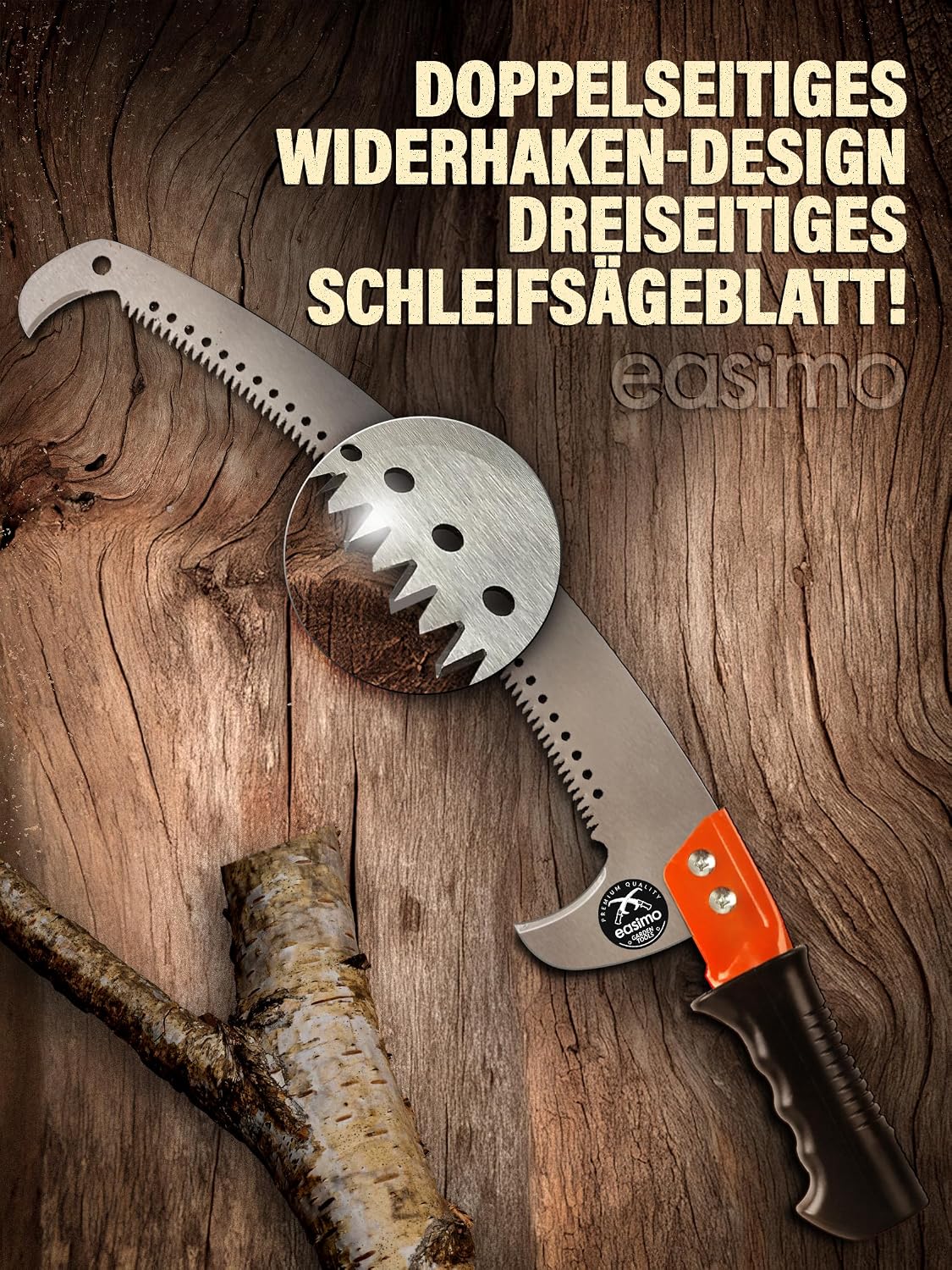 Astsäge Teleskop für Baumbeschneidung I Säge mit Teleskopstiel einstellbar auf bis zu 2.3m I Teleskop Baumsäge Baumschneider Baum Hochentaster 3 Astsäge Teleskop für Baumbeschneidung I Säge mit Teleskopstiel einstellbar auf bis zu 2.3m I Teleskop Baumsäge Baumschneider Baum Hochentaster – Bild 3