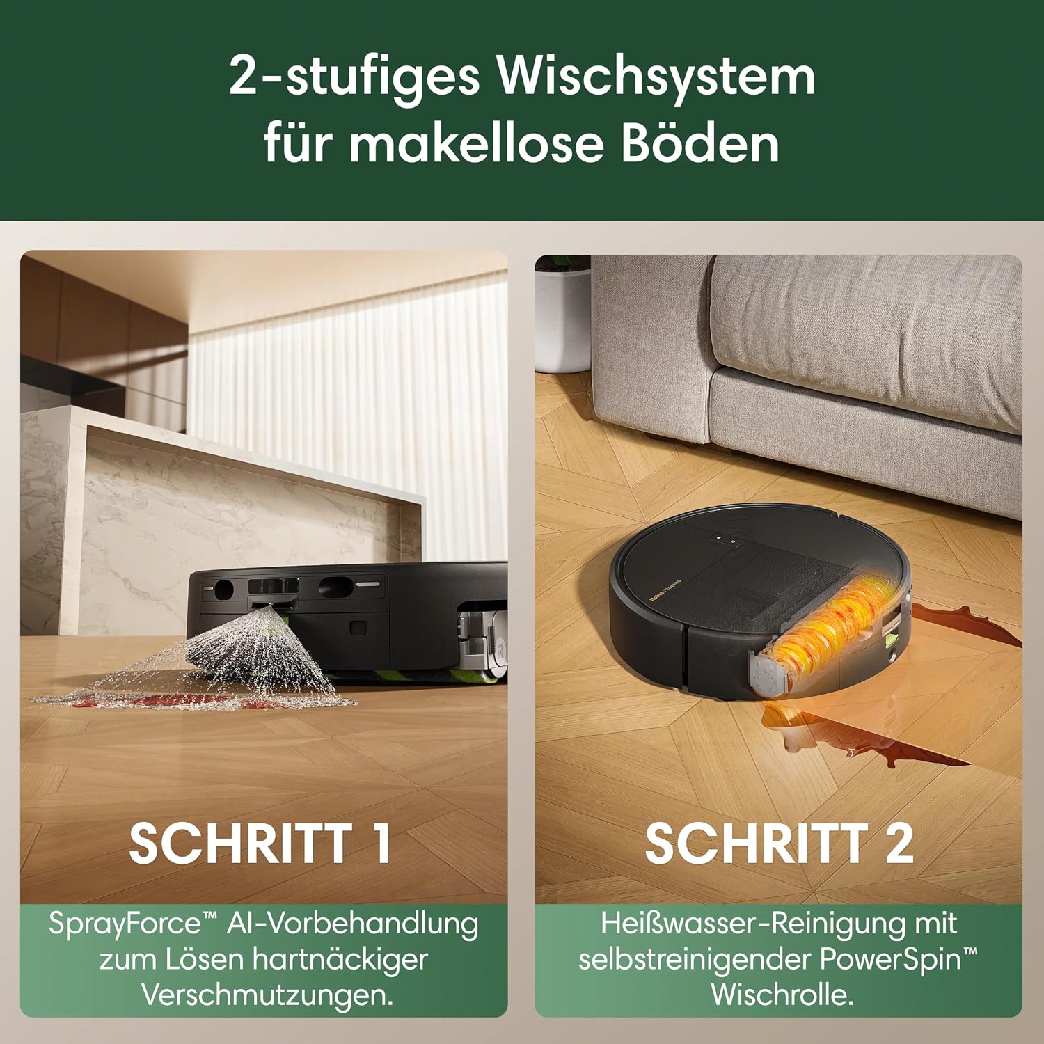 iRobot Roomba 676 Saugroboter, Laser+AI, 30.000 Pa, 80 °C Moppwäsche 2 iRobot Roomba 676 Saugroboter, Laser+AI, 30.000 Pa, 80 °C Moppwäsche – Bild 2